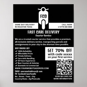 Affiche Logo du service de messagerie, publicité du servic