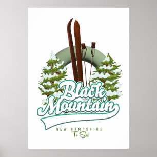 Affiche Logo du ski du New Hampshire de Black Mountain.
