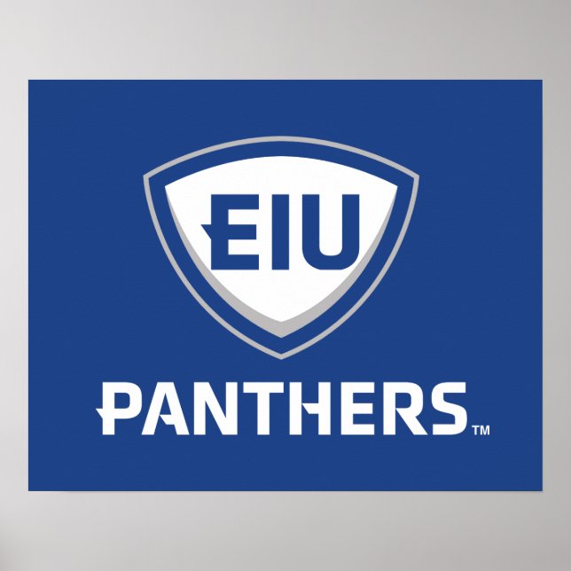 Affiche Logo Eastern Illinois Panthers Shield & Wordmark (Devant)