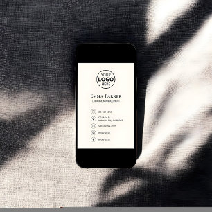 Affiche Logo Elegant minimaliste Carte de visite numérique