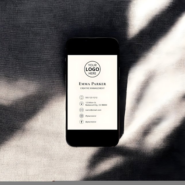 Affiche Logo Elegant minimaliste Carte de visite numérique (Créateur téléchargé)