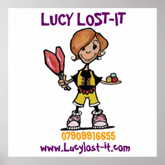 Affiche logo en cours, LUCY LOST-IT, www.Lucyloss-it...