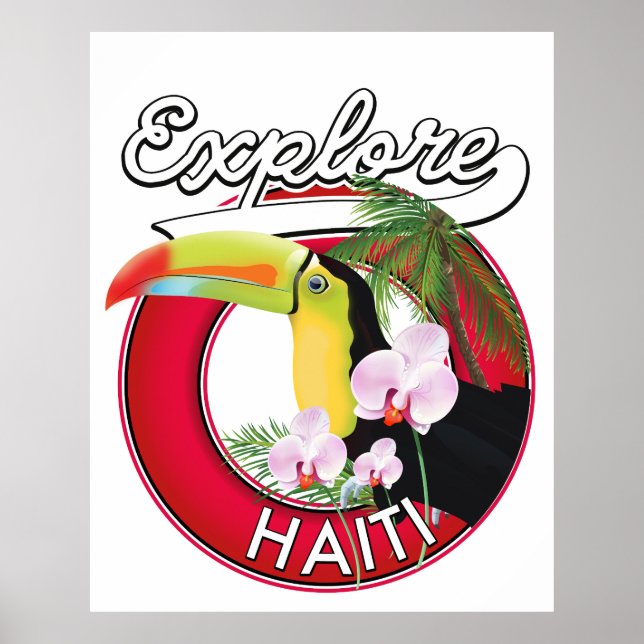 Affiche Logo Explore Haïti patch de voyage. (Devant)