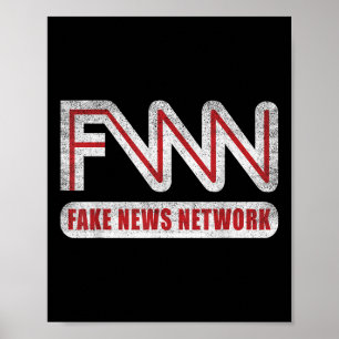 Affiche Logo Fnn Fake News Network Drôle Blague Politique