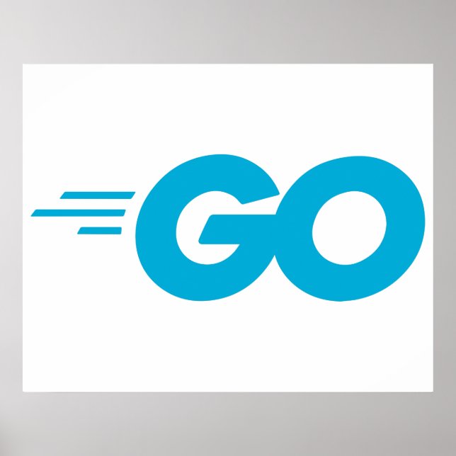 Affiche Logo Golang (langage de programmation Go) (Devant)
