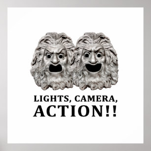 Affiche Logo graphique de concept par action