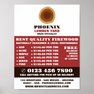 Affiche Logo Heartwood, Bois/Bois/Bois Advert