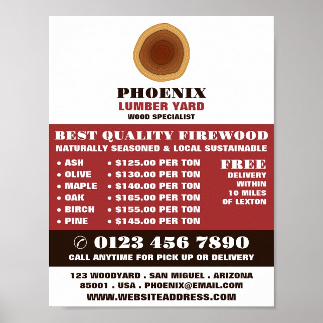 Affiche Logo Heartwood, Bois/Bois/Bois Advert (Devant)