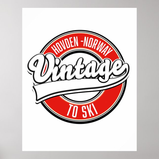Affiche logo hovden norvège (Devant)