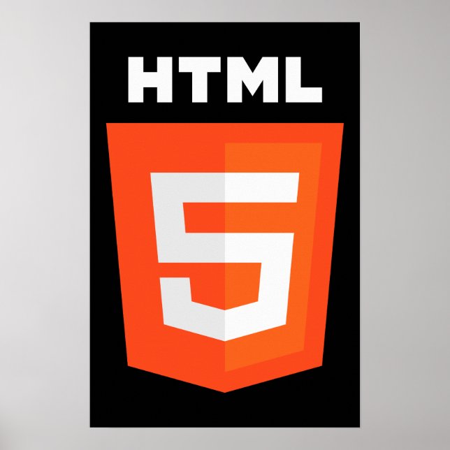 Affiche Logo HTML 5 (Devant)