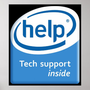 Affiche Logo Intel® Parody - Support technique informatiqu