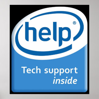 Affiche Logo Intel® Parody - Support technique informatiqu