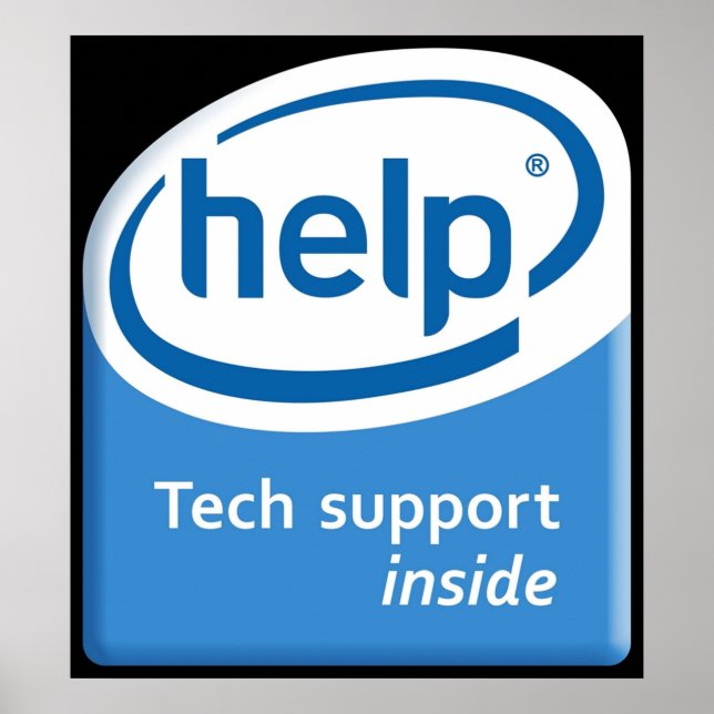 Affiche Logo Intel® Parody - Support technique informatiqu (Devant)