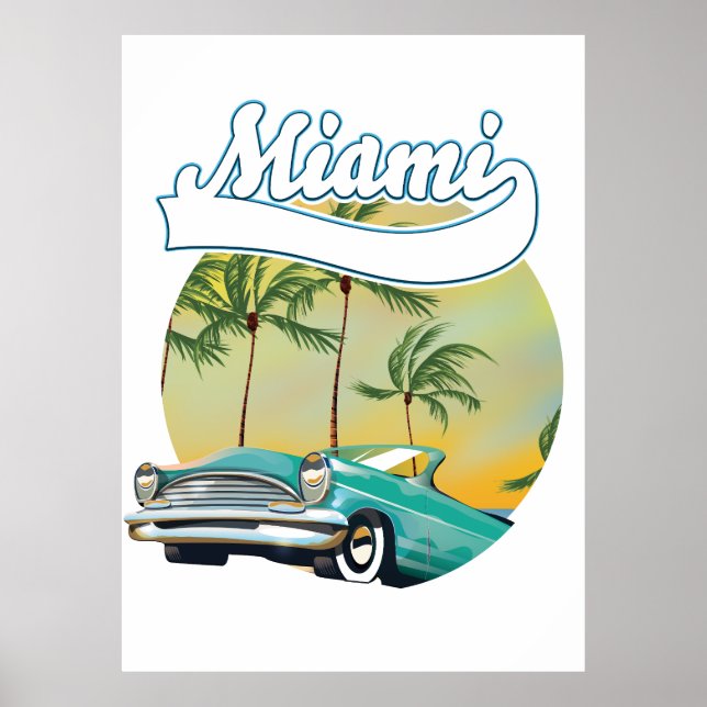 Affiche logo Miami Sunset (Devant)
