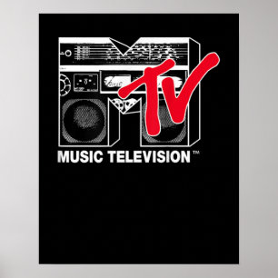 Affiche Logo MTV Boombox Rouge