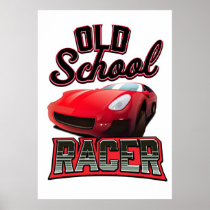Affiche Logo Old School Racer