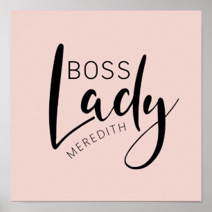 Affiche Logo Personnalisé Boss Lady Rose