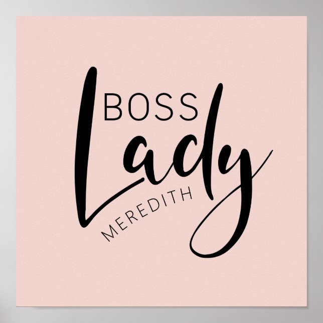 Affiche Logo Personnalisé Boss Lady Rose (Devant)