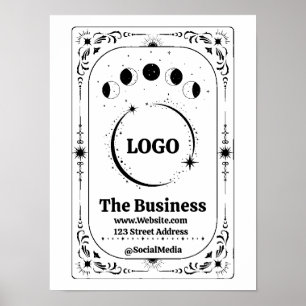 Affiche Logo personnalisé Tarot Céleste Zodiaque Yoga Spa