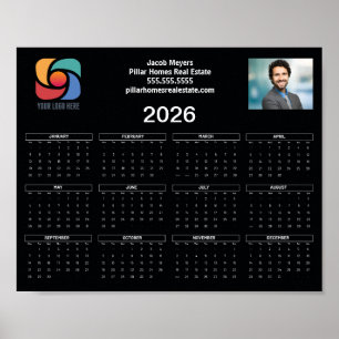Affiche Logo professionnel personnalisé 2026 Calendrier no