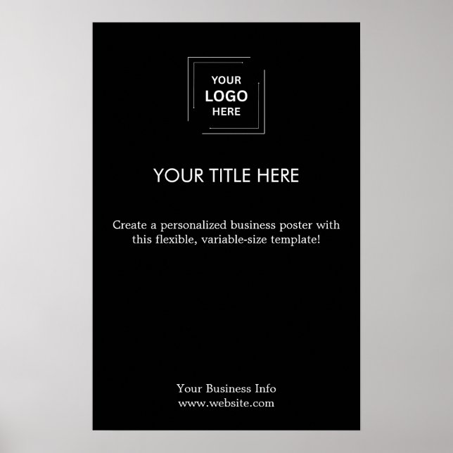 Affiche Logo promotionnel simple et moderne pour entrepris (Devant)