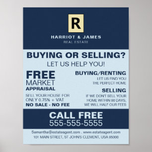 Affiche Logo, Réaliseur, Agent immobilier