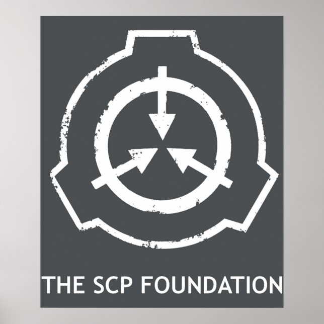 Affiche Logo SCP Foundation blanc Secure Contain Protect (Devant)
