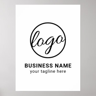 Affiche Logo simple d'entreprise de marque personnalisée