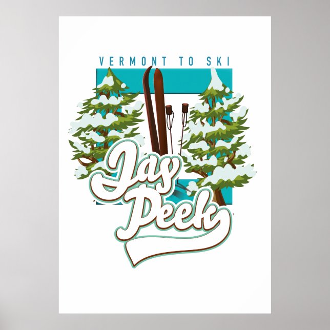 Affiche Logo ski Jay Peek Vermont (Devant)