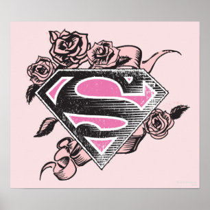 Affiche Logo Supergirl avec Rose