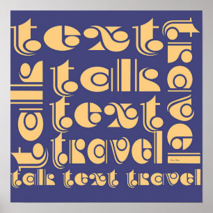 Affiche Logo Text Talk Travel