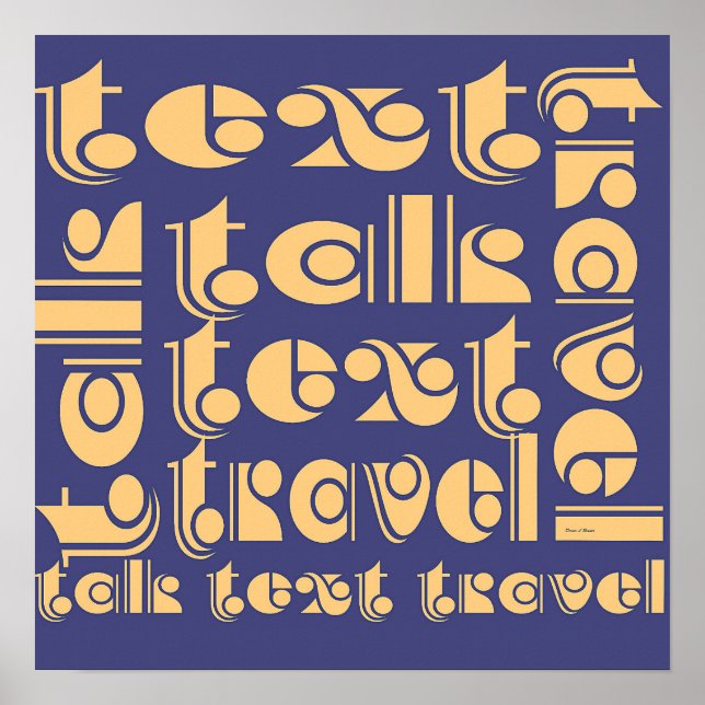 Affiche Logo Text Talk Travel (Devant)