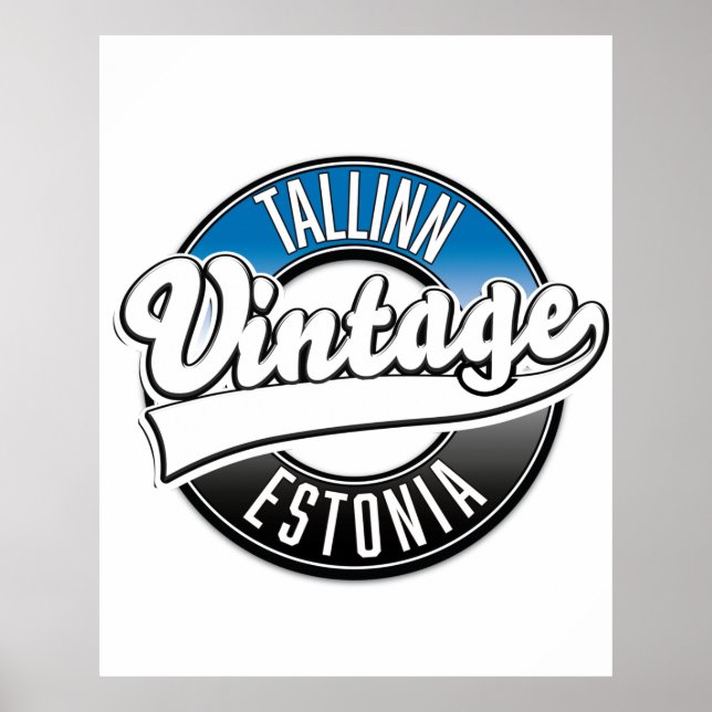 Affiche Logo vintage de Tallinn Estonie (Devant)