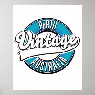 Affiche Logo vintage Perth Australie