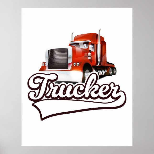 Affiche Logo vintage routier (Devant)