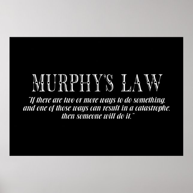 Affiche Loi de Murphy (Devant)