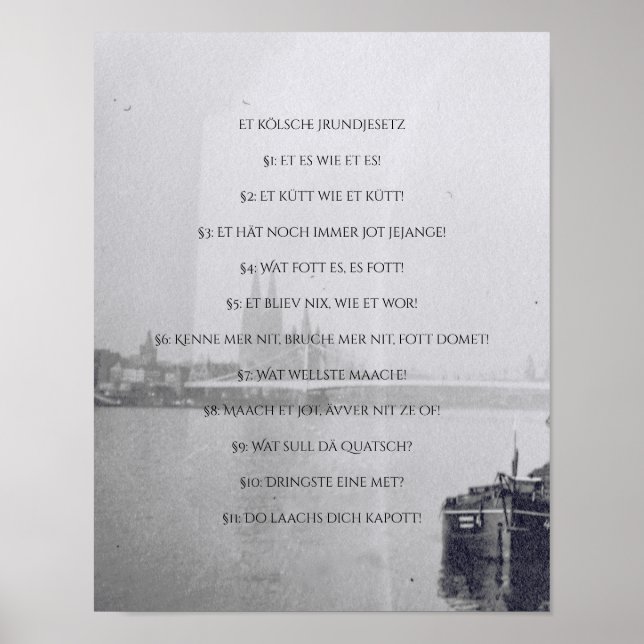 Affiche Loi fondamentale de Cologne - Cologne - Cologne -  (Devant)