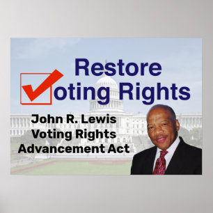 Affiche Loi sur l'avancement du droit de vote John R. Lewi