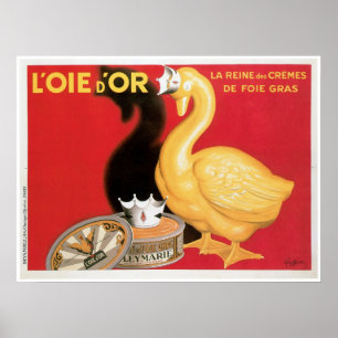 Affiche L'oie D'or La Reine Des Cremes Vintage Food Ad