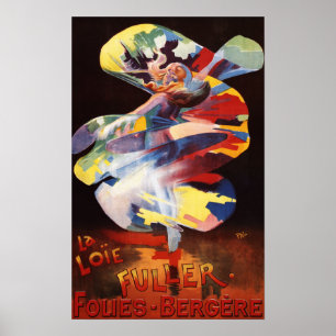 Affiche Loie Fuller au Folies-Bergere Theatre
