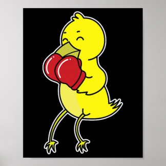 Affiche L'oiseau fait de la boxe