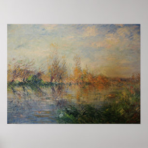 Affiche Loiseau - Fin d'automne Rivière Eure à Vaudreuil