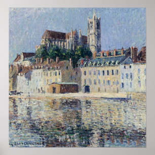 Affiche Loiseau - La Cathédrale à Auxserre 1902