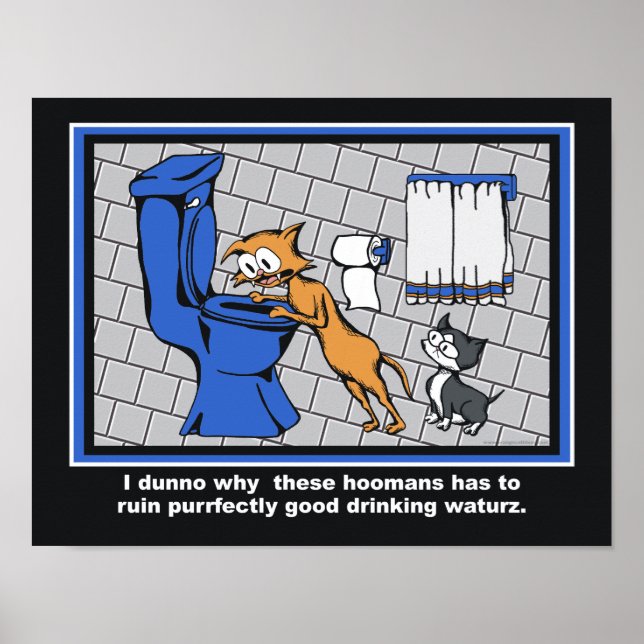 Affiche Loki "Toilet Trouble" Bain Print (Devant)