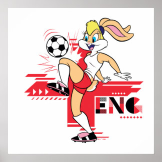 Affiche Lola Bunny Équipe Angleterre Graphique de Football