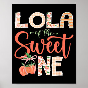 Affiche Lola du Sweet One Peach fille pour son 1er anniver