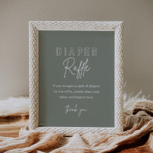 Affiche LOLA Sage Diaper Baby shower Raffin Jeu