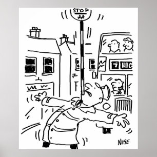 Affiche Lollipop Man fait Balancing Act avec Lollipop