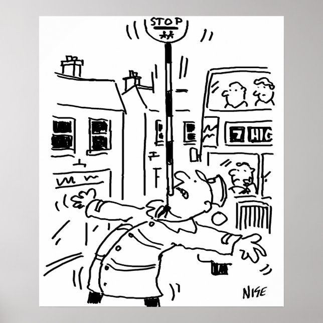 Affiche Lollipop Man fait Balancing Act avec Lollipop (Devant)