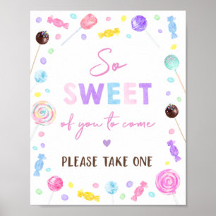 Affiche Lollipop Sweet Shop Symbole d'anniversaire